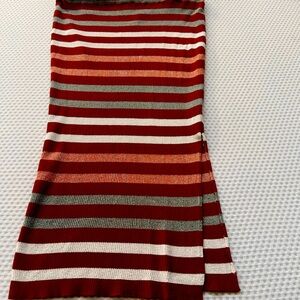 Striped Red and Gray Women's Skirt